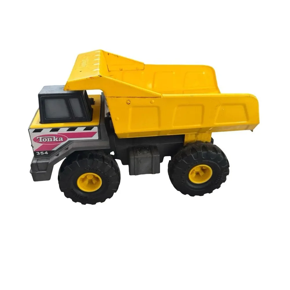2012 Tonka 354 Large Yellow Dump Truck Metal Pressed Steel Hasbro Toy